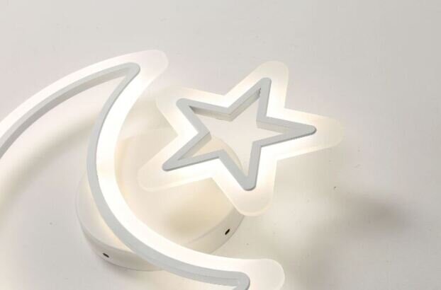 Lustra LED 78 W Moon Star White, LED inclus, 1 surse de iluminare, Lumina: Cald, Natural, Rece, Echi